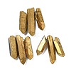 Electroplated Natural Quartz Crystal Graduated Beads Strands G-P315-A17-1