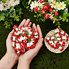 GOMAKERER 100Pcs Plastic Plant Mini Miniatures Artificial Mushroom AJEW-CA0003-71-3