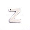 Tarnish Resistant 304 Stainless Steel Letter Charms STAS-O072-Z-1