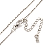 Brass Box Chain Necklaces for Women NJEW-G084-12P-2