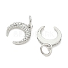 Brass Micro Pave Cubic Zirconia Pendants KK-D386-15P-01-2