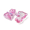 Transparent Resin Bowknot Kitten Decoden Cabochons RESI-M045-07B-2