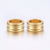 304 Stainless Steel Grooved Beads STAS-E436-13G-1