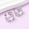 304 Stainless Steel C-Shaped Cuff Earrings EJEW-K268-86P-1