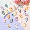 35Pcs 7 Colors Opaque Resin Kitten Pendants RESI-YW0001-73-5