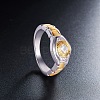 SHEGRACE Brass Finger Ring JR539A-03-3