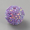Opaque Acrylic Beads MACR-WH0010-12J-1
