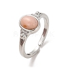 Natural & Synthetic Mixed Gemstone Open Cuff Ring Set RJEW-M166-02P-3