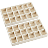 18 Grids Rectangle Wood Covered with Velvet Jewelry Trinket Display Trays AJEW-WH20054-062H-01-1