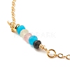 Natural Dyed Malaysia Jade Link Anklets for Women AJEW-AN00474-03-4