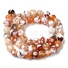 Dyed & Heated Natural Fire Crackle Agate Beads Strands G-P539-B01-12-3