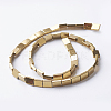 PVD Vacuum Plating Electroplate Non-magnetic Synthetic Hematite Beads Strands G-F534-J01-2