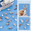 100Pcs 10 Styles Natural Shell Pendants PALLOY-AB00159-4
