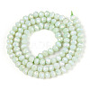 Anti-Tarnish Electroplate Rondelle Glass Beads Strands X-EGLA-T021-4mm-17-06-2