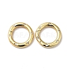Brass Pave Clear Cubic Zirconia Spring Gate Rings KK-J301-15G-1