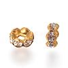 Brass Rhinestone Spacer Beads RB-A014-L5mm-01C-2