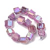 Electroplated Natural Quartz Beads Strands G-G767-02-19-4