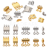 10Pcs 10 Styles Alloy Magnetic Clasps Slide Lock Clasps with Spring Ring Clasps FIND-TA0002-03-12