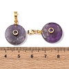Natural Banded Amethyst Pendants G-P628-03G-07-3