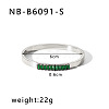 304 Stainless Steel Pave Cubic Zirconia Bangles FS-WG09E60-40-1