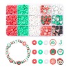 9 Style Christmas Handmade Polymer Clay Beads CLAY-YW0001-91-1