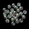 Half Rainbow Plated Glass Beads EGLA-P059-02A-HR03-1