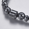 Non-magnetic Synthetic Hematite Mala Beads Necklaces NJEW-K096-11C-2