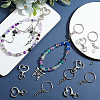 150Pcs 3 Styles Heart Shape Zinc Alloy Swivel Lobster Clasp with Iron Split Key Rings with 304 Stainless Steel Jump Rings FIND-SP0002-59P-4