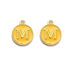 Golden Plated Alloy Enamel Charms ENAM-Q437-13M-1
