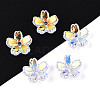 Transparent Electroplate Glass Bead Caps LS-EGLA-N015-01B-2