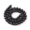 Natural Black Tourmaline Beads Strands G-F666-05-10mm-2