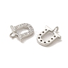 Initial Letter Brass Micro Pave Cubic Zirconia Pendants ZIRC-F008-U-2