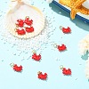 Brass Enamel Pendants X-KK-C143-54A-G-5