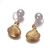 (Jewelry Parties Factory Sale)Stainless Steel Clip-on Earrings EJEW-F196-04G-A-1