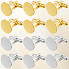 20Pcs 2 Colors Rack Plating Brass Cuff Buttons KK-SC0006-44-5