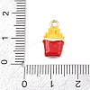 Fries Alloy Enamel Charms X-ENAM-P264-01D-G-4