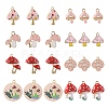 48Pcs 8 Style Alloy Enamel Pendants ENAM-SC0003-76-1