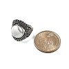 Natural Howlite Adjustable Rings RJEW-I108-03AS-10-5