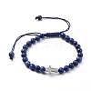 Natural Lapis Lazuli(Dyed) Braided Bead Bracelets BJEW-JB04804-03-2
