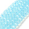 Baking Painted Transparent Glass Beads Strands DGLA-A034-J6MM-D08-1