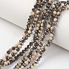 Electroplate Opaque Glass Beads Strands EGLA-A034-P4mm-P07-1