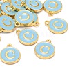 Golden Plated Alloy Enamel Charms ENAM-S118-04C-4
