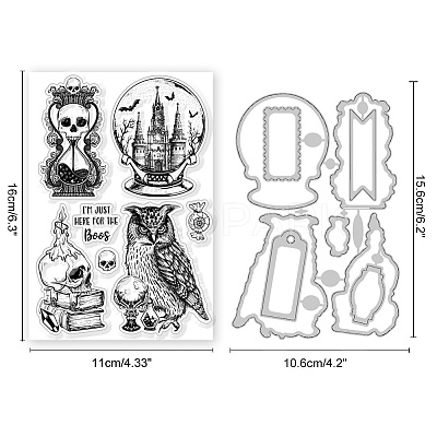 1Pc Halloween Magic Theme Carbon Steel Cutting Dies Stencils DIY-GL0004-79-1