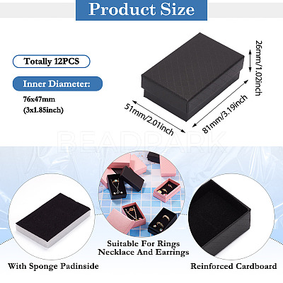Rectangle Cardboard Paper Jewelry Box CON-TAC0015-01F-1