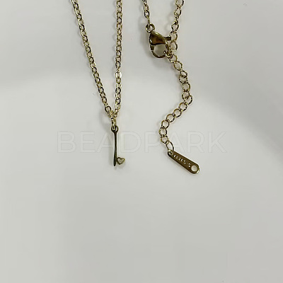 304 Stainless Steel Letter Pendant Necklaces NJEW-WH0027-04I-G-NR-1