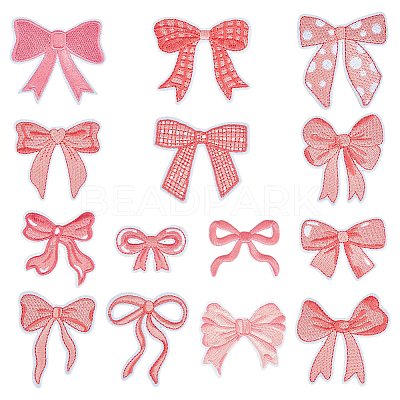 14Pcs 14 Styles Computerized Embroidery Cloth Iron on/Sew on Patches PATC-BC0001-18-1