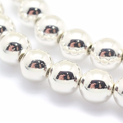 Electroplate Non-magnetic Synthetic Hematite Beads Strands G-L485-01C-S-1