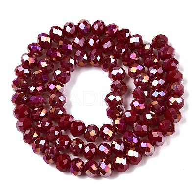 Electroplate Glass Beads Strands EGLA-A044-P6mm-B02-1