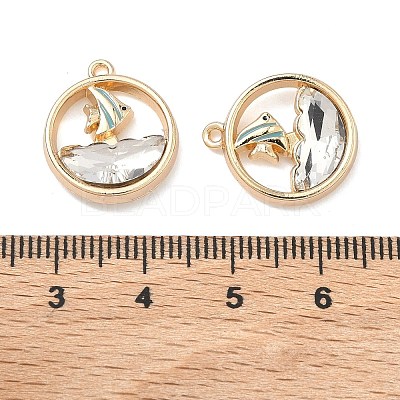 Alloy Glass Pendants FIND-B061-05G-B-1