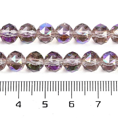Transparent Electroplate Glass Beads Strands EGLA-N002-34C-C28-1